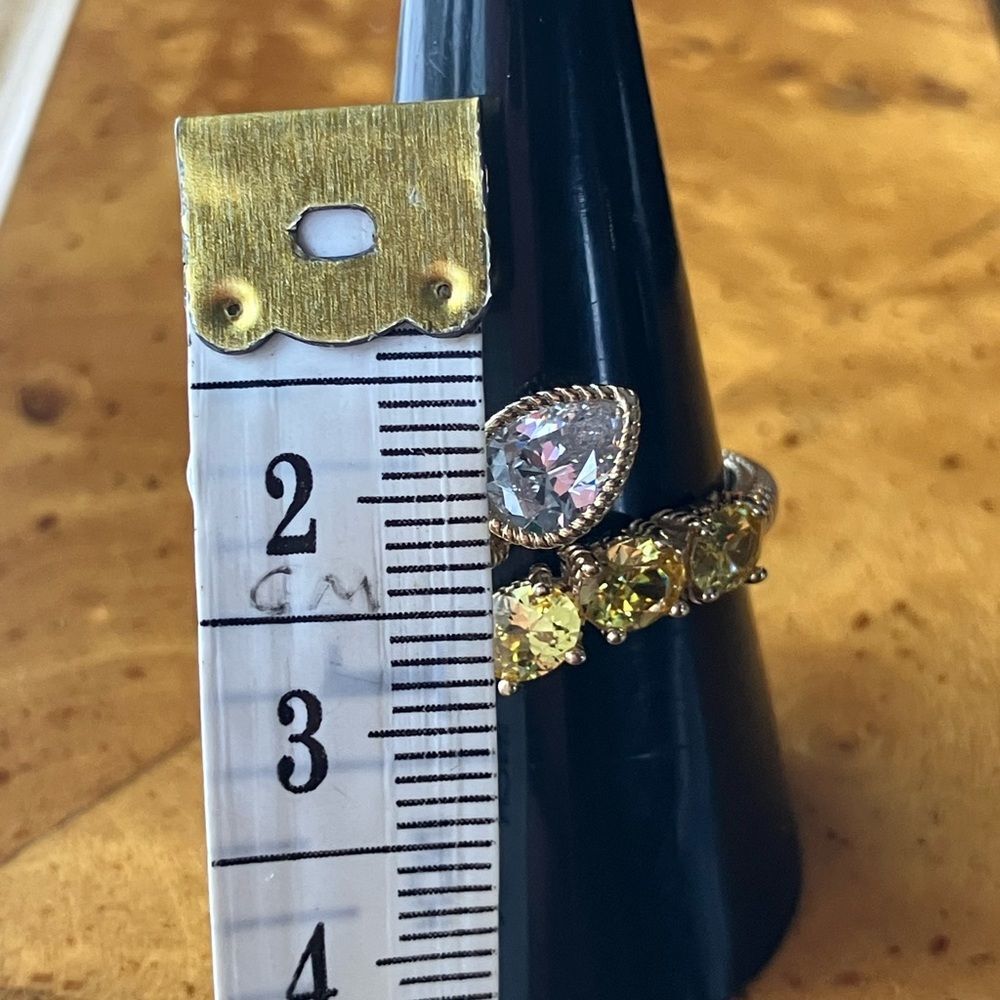 Judith Ripka Simulated Diamond Sterling Silver Ring Size 9 - Picture 8 of 10